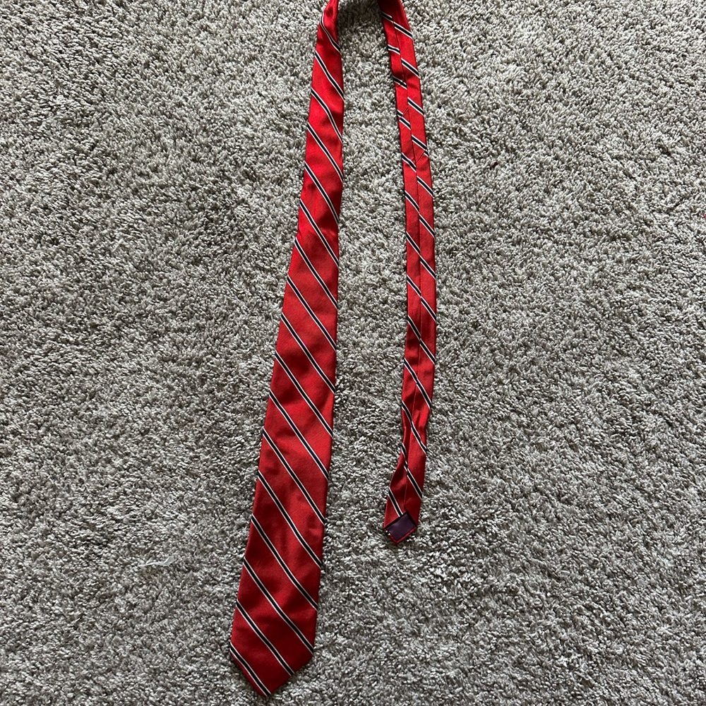 Classic Red Striped Men's Tie